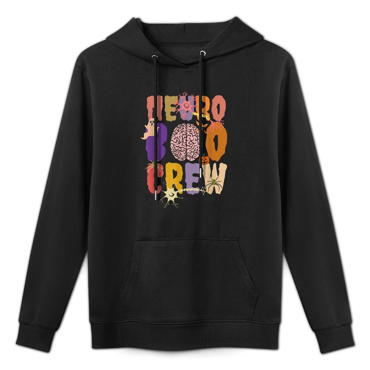 Neuro Boo Crew Halloween Anatomical Brain Anatomy Neurology Shrink-Resistant Hoodie