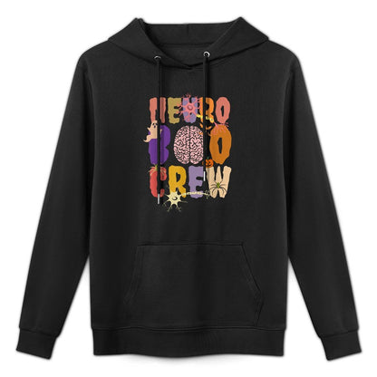 Neuro Boo Crew Halloween Anatomical Brain Anatomy Neurology Shrink-Resistant Hoodie
