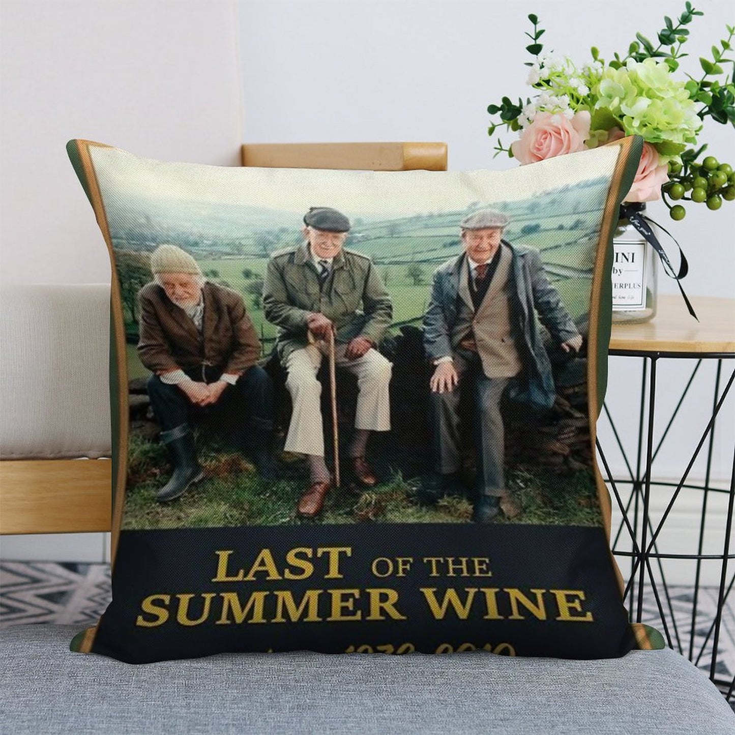 Last of The Summer Wine Linen Throw Pillow Cover