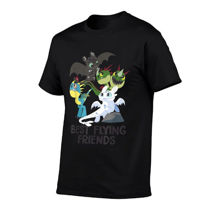 How to Train Your Dragon 3 Hidden World Best Friends  Ribbed Collar T-Shirt
