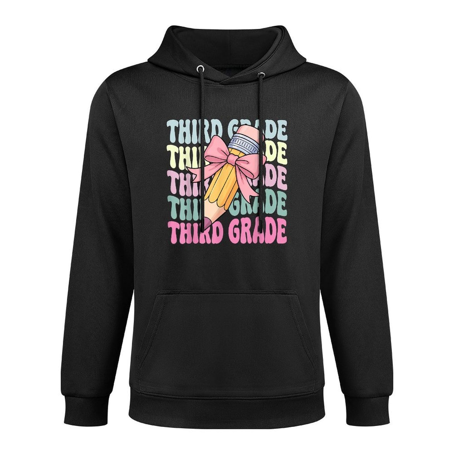 First Day Of School Third Grade Coquette 3rd Grade Breathable Fabric Hoodie