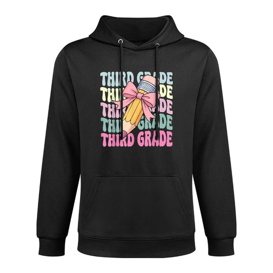 First Day Of School Third Grade Coquette 3rd Grade Breathable Fabric Hoodie