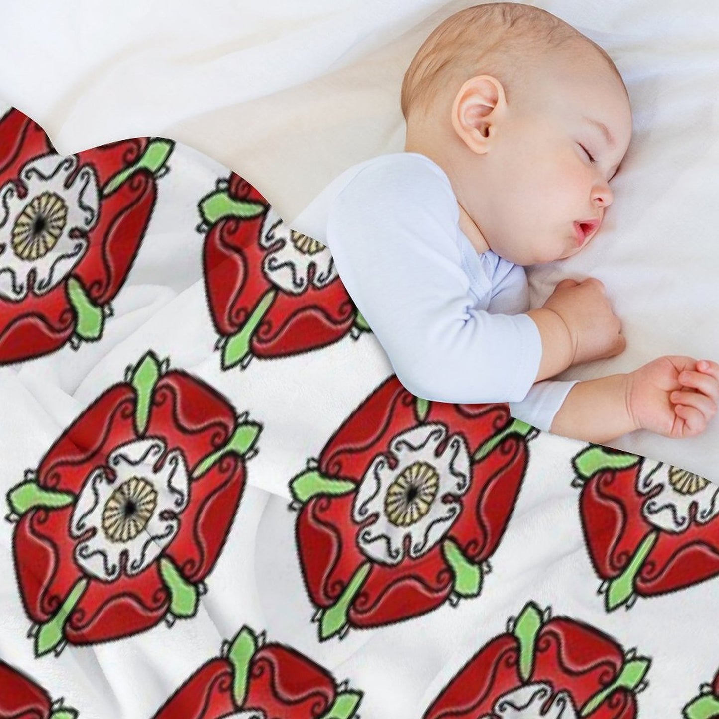 Tudor Rose Throw Blanket