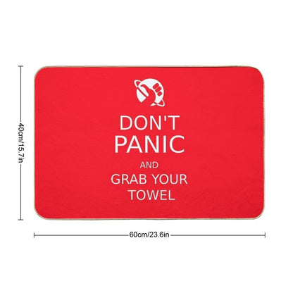 Don't Panic And Grab Your Towel Bath Mat