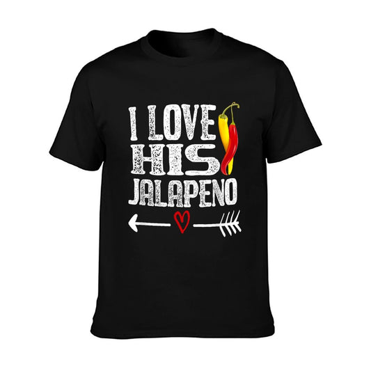 Mexican Couple Cinco De Mayo I Love His Jalapeno T-Shirt