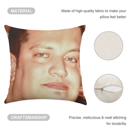 Sal's Face Linen Throw Pillow Cover