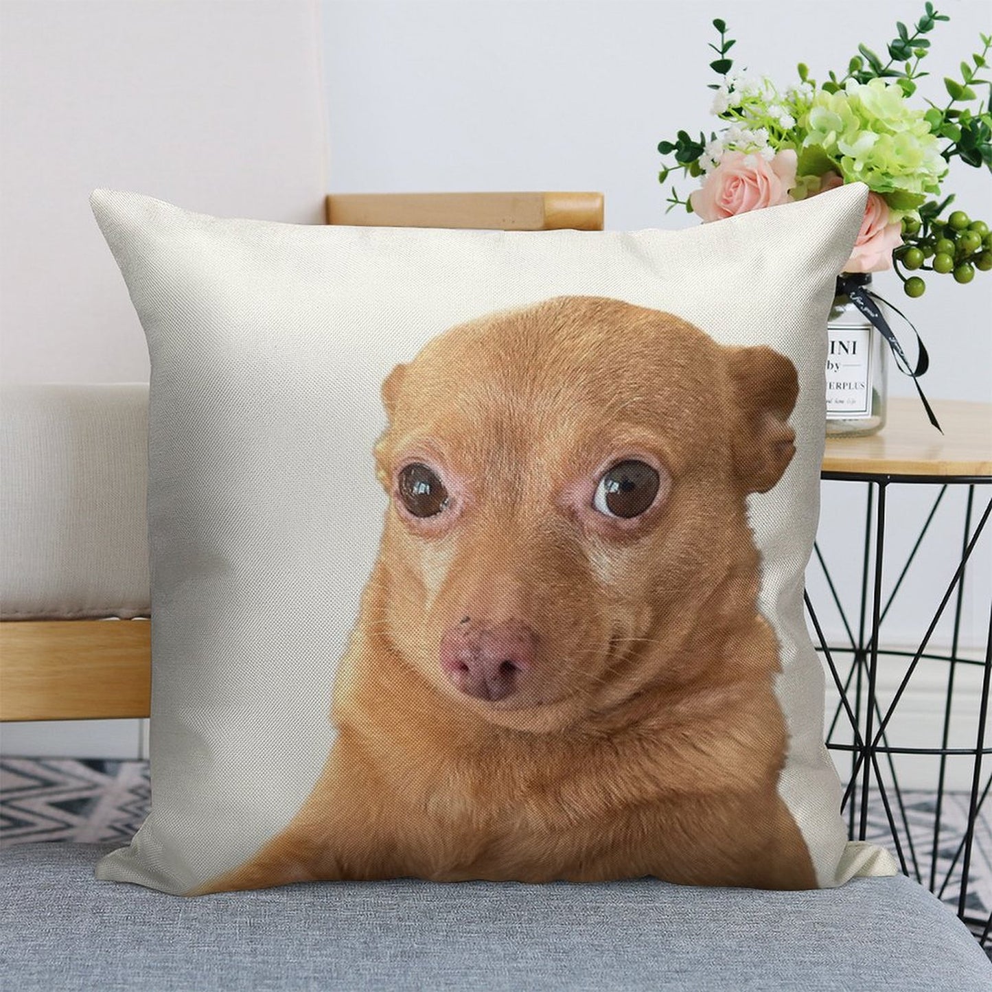 Mr. Mouse Linen Throw Pillow Cover