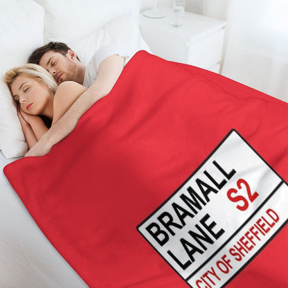 Sheffield Football Team Bramall Lane Street Sign Throw Blanket
