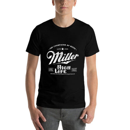 Coors Miller High Life Champagne of Beers Front And Back  Heathered Texture T-Shirt