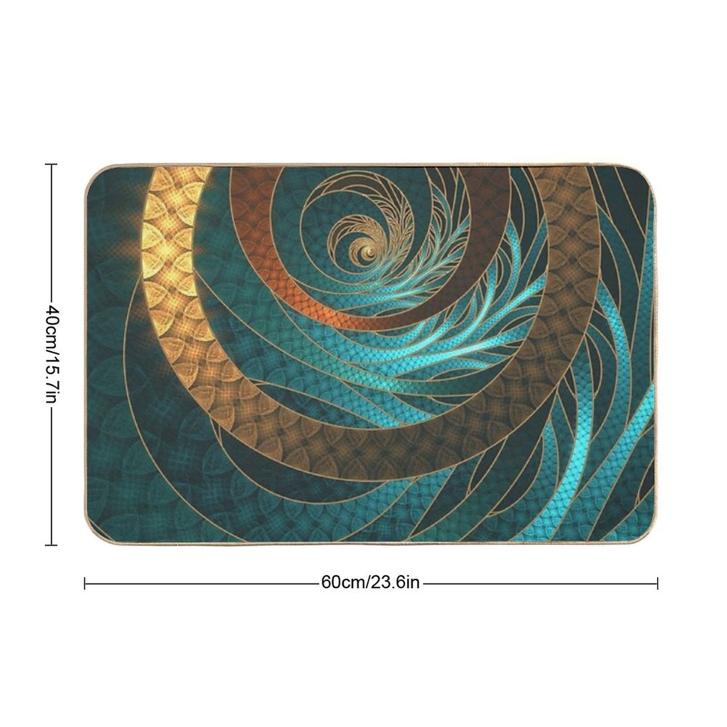 Beautiful Corded Leather Turquoise Fractal Bangles Bath Mat