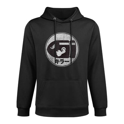 Super Mario Bullet Bill Distressed Kanji Logo Moisture-Wicking Hoodie