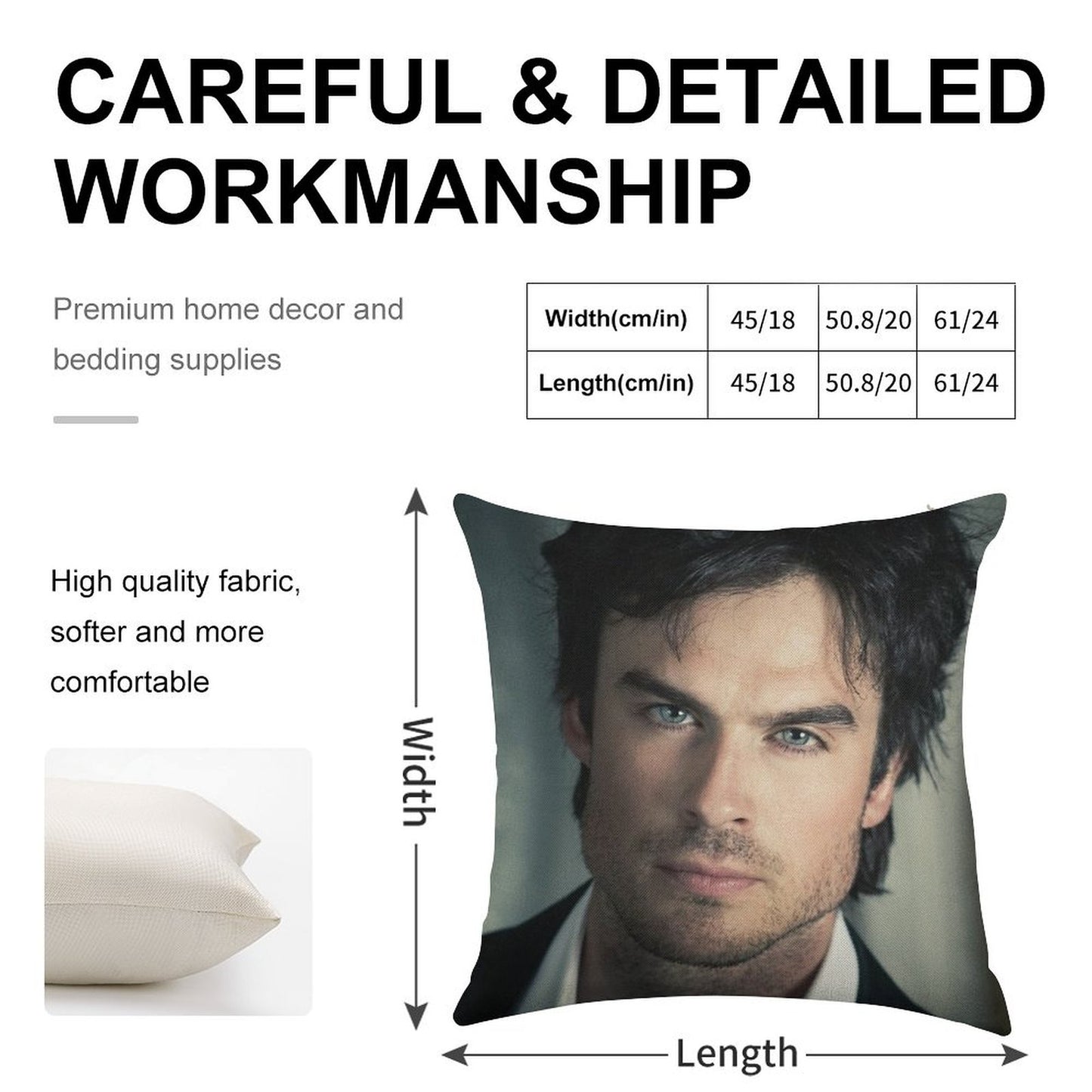 Ian Linen Throw Pillow Cover