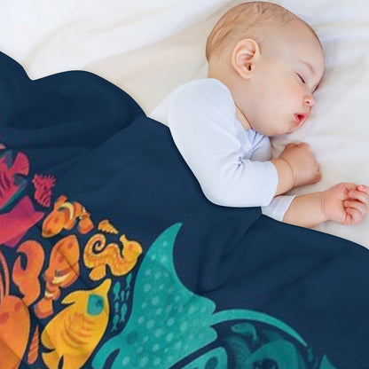 Aquatic Spectrum Throw Blanket