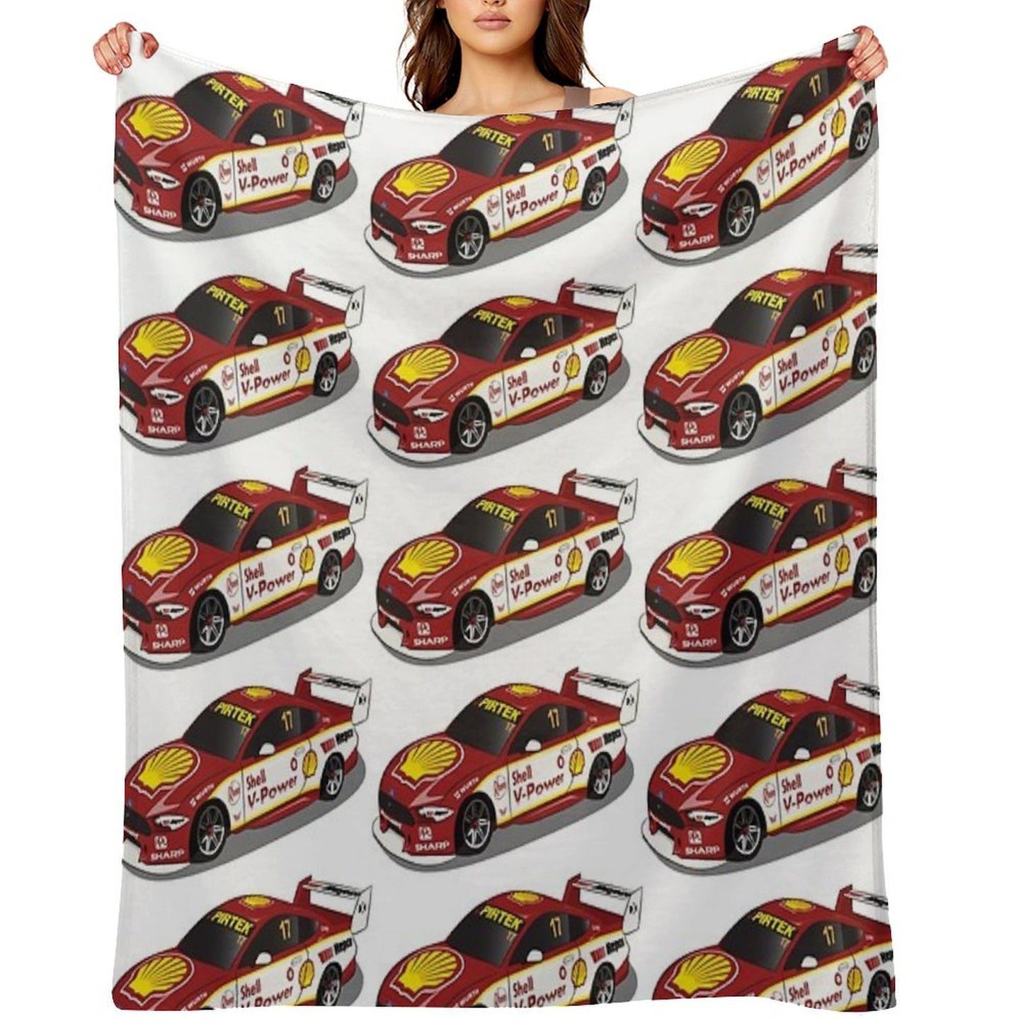 Scott McLaughlin 17 Ford Mustang 2019 Throw Blanket