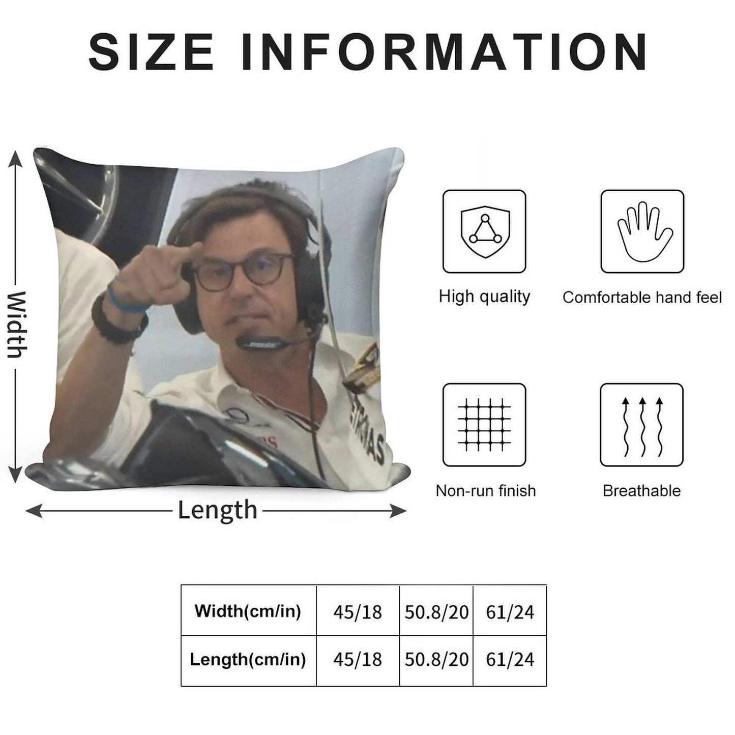 Toto Pointing at Camera Soft Hidden Zipper Throw Pillow