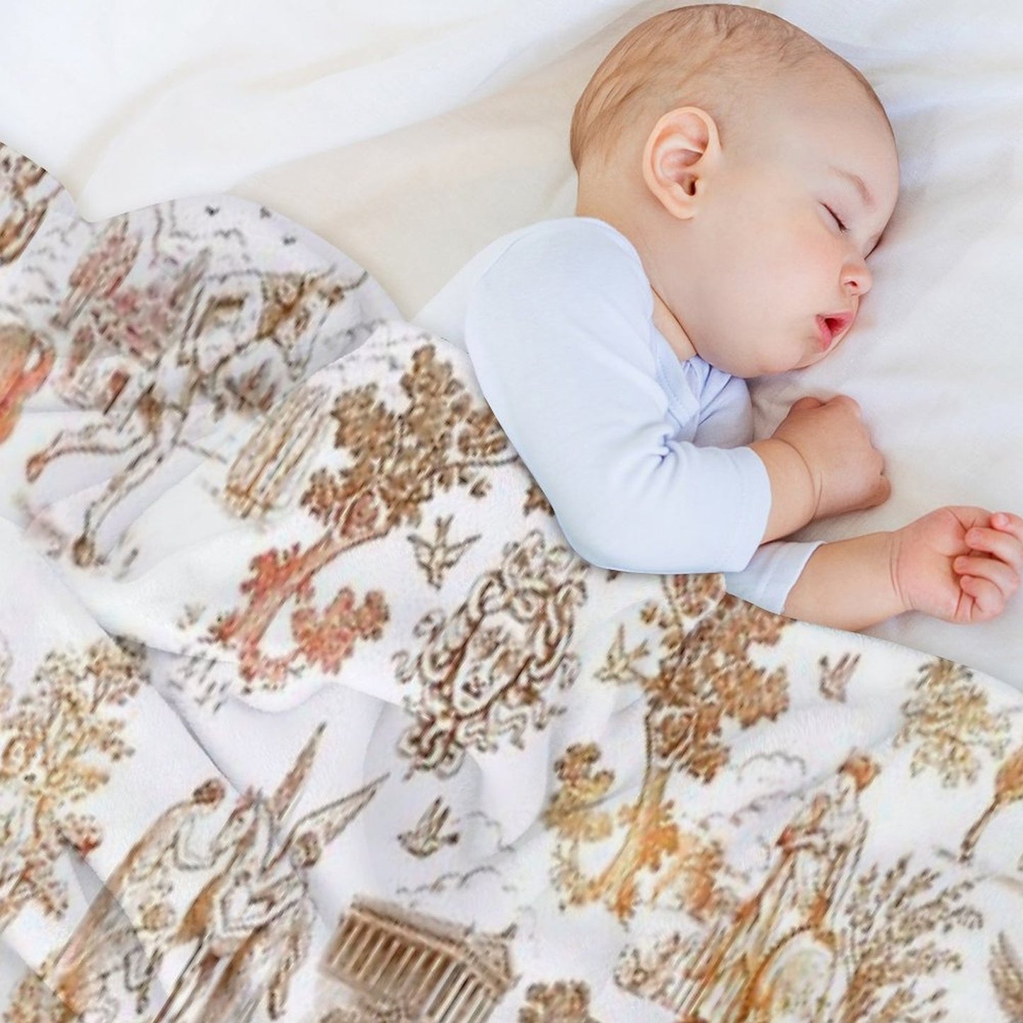 Greek Mythology Toile with Centaurs, Minotaurs And Pegasus Throw Blanket