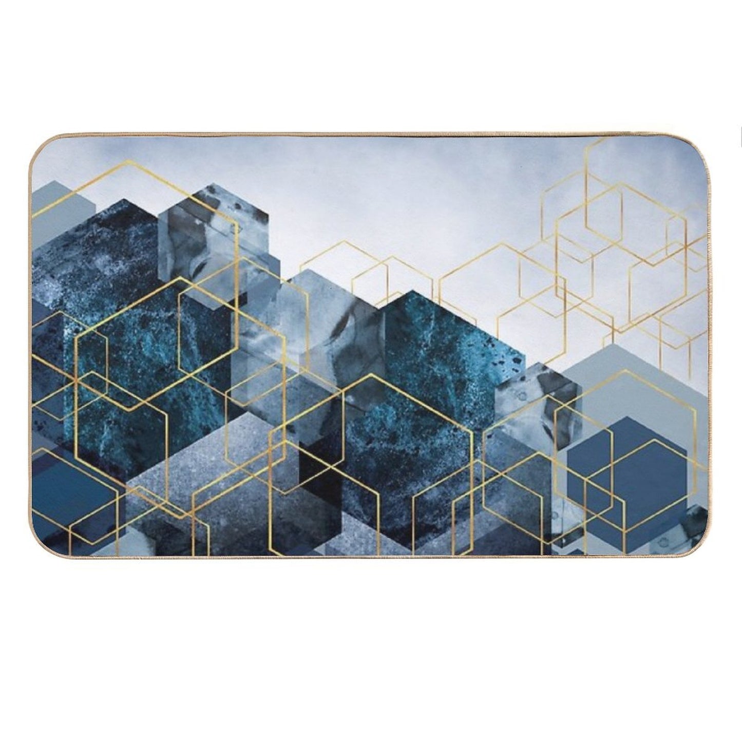 Geometric Compilation Bath Mat