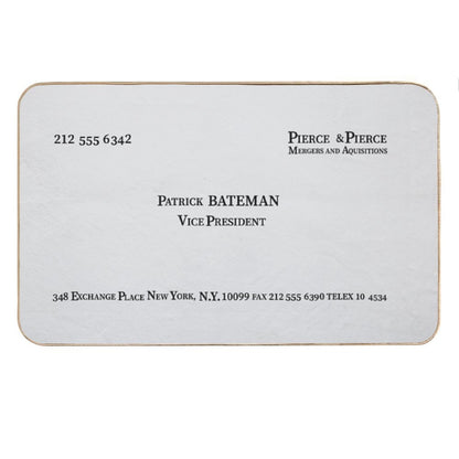 Patrick Bateman American Psycho Business Card Bath Mat
