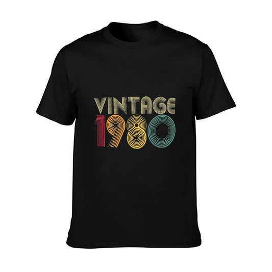1980 40th Birthday Gift Vintage Retro Men Women 40 Years Old  Odor-resistant T-Shirt