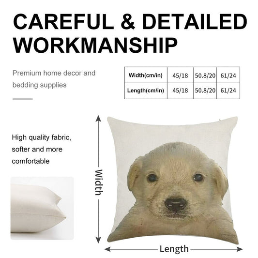 Jotchua Meme Jotchua Dog Linen Throw Pillow Cover