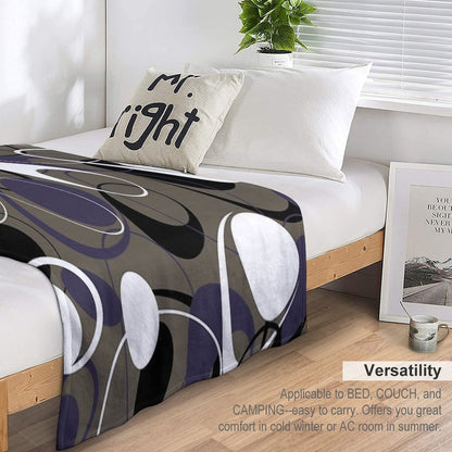 Retro 60s Ovals Throw Blanket