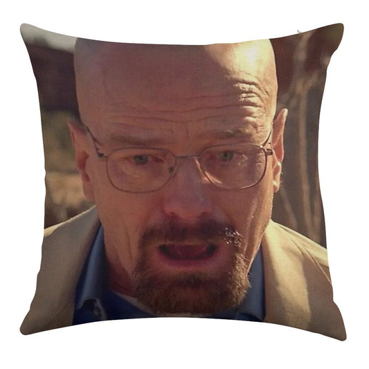 Walter White Meme Linen Throw Pillow Cover