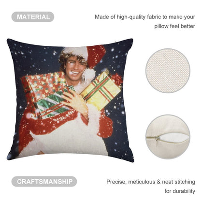 Last Christmas Linen Throw Pillow Cover