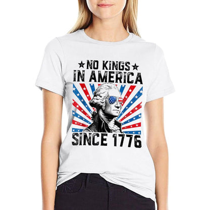 No Kings In America Since 1776 Distressed  Lightweight T-Shirt