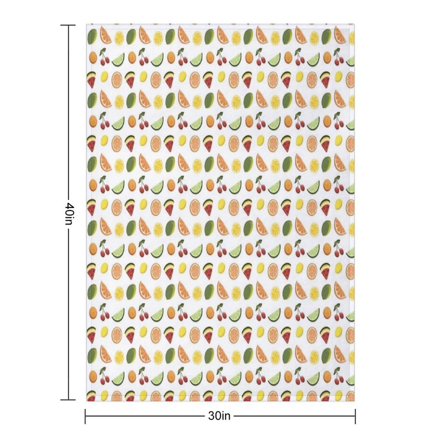 Fresh Fruit, Hand Drawn Fruit, Summer Fruit, Fruit All over Print Throw Blanket