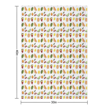 Fresh Fruit, Hand Drawn Fruit, Summer Fruit, Fruit All over Print Throw Blanket