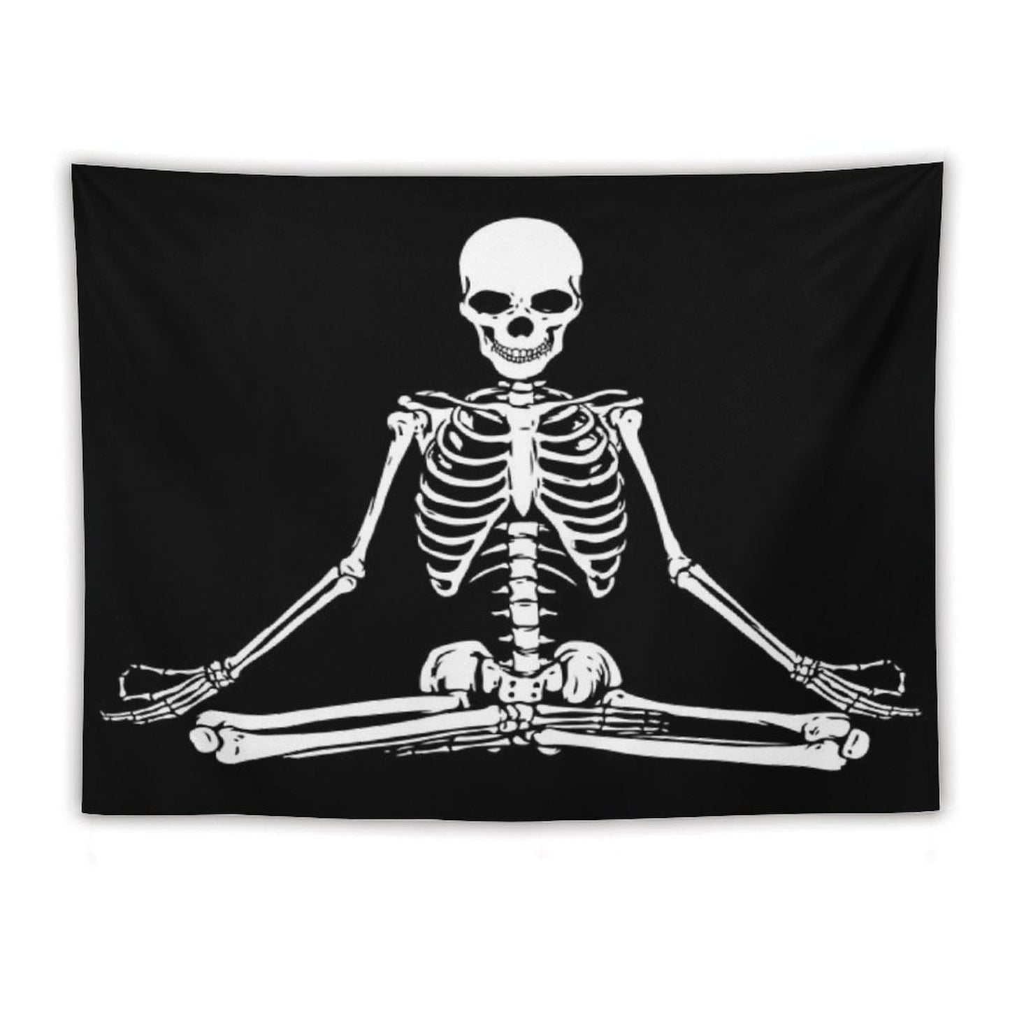 Meditating Skeleton Tapestry