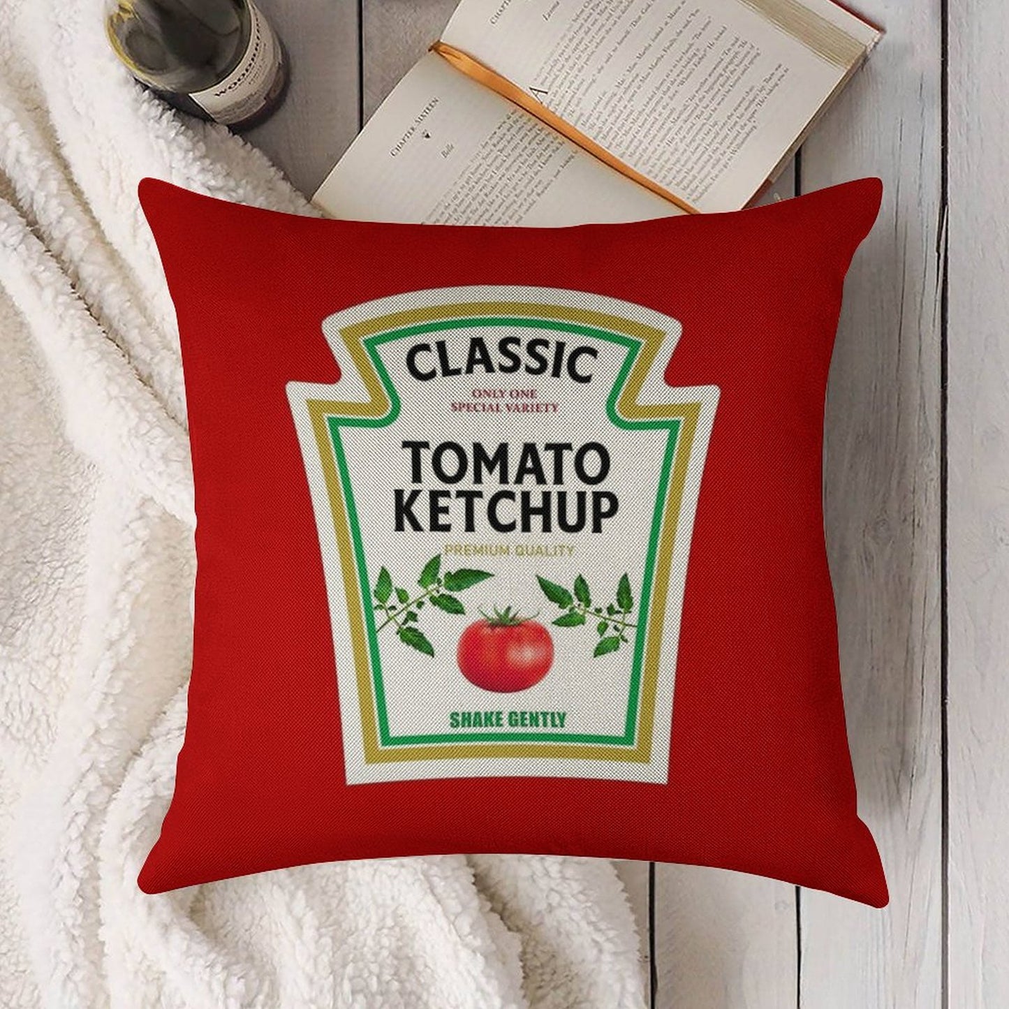 Ketchup Halloween 2023 Costume Family Group Matching Couple Mustard Mayo Linen Throw Pillow Cover
