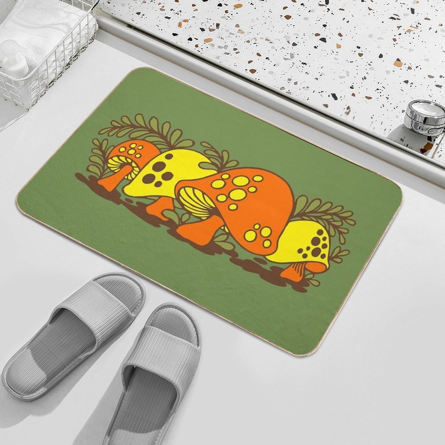 Vintage Sears Merry Mushroom Bath Mat