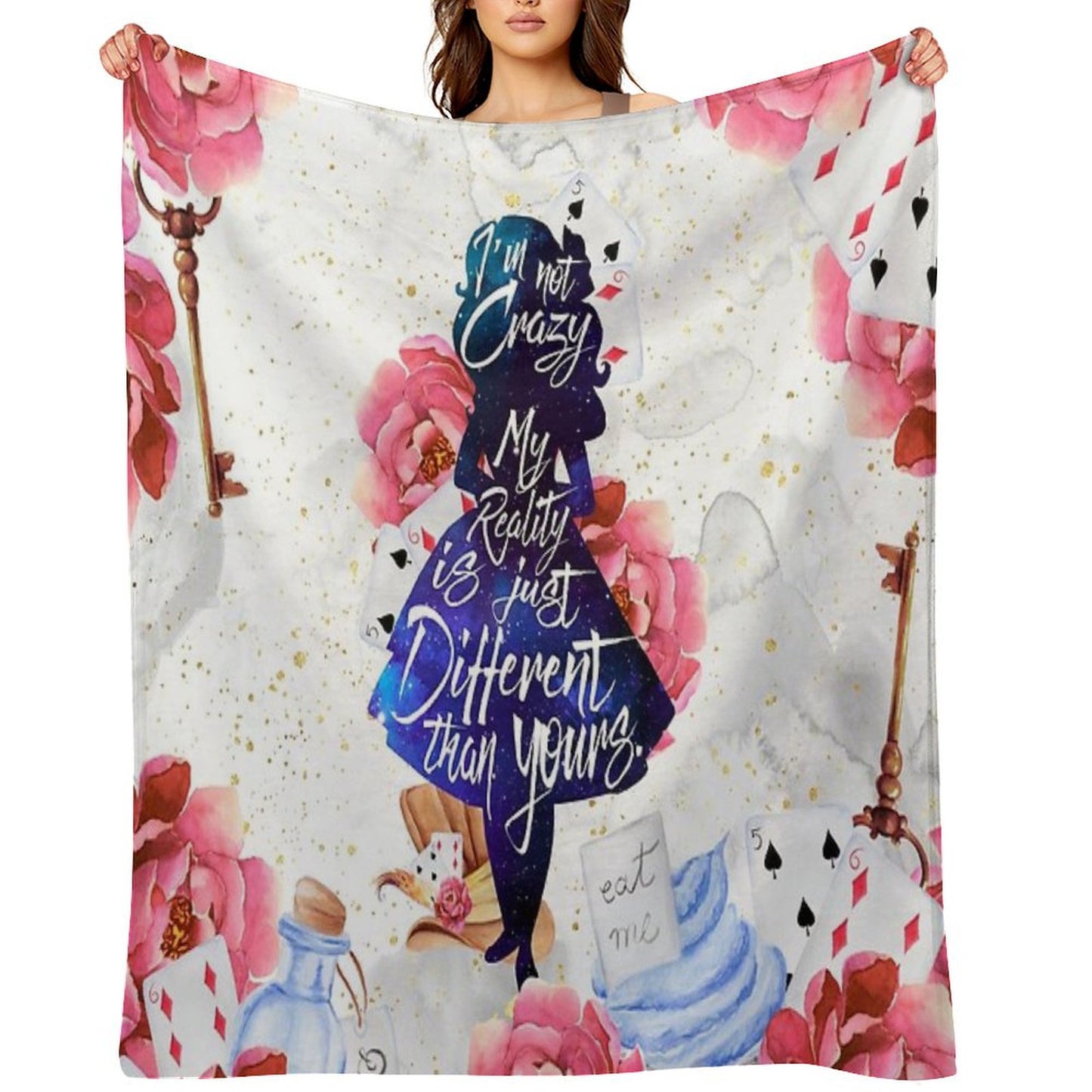 Alice - I'm Not Crazy Throw Blanket