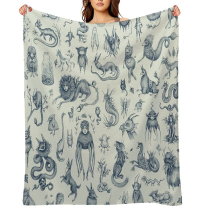 Beings And Creatures Throw Blanket