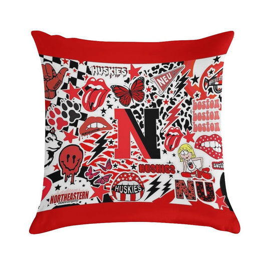 Northeastern Collage Soft Warmth Comfort Throw Pillow