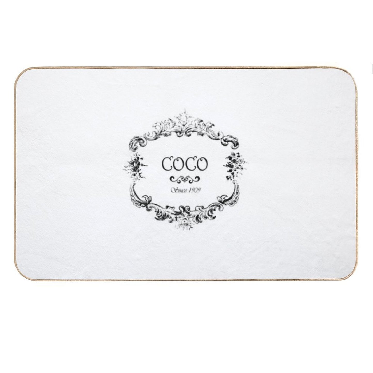 Coco Logo Vintage Old Style Bath Mat