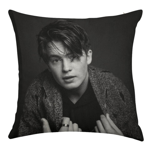 Kit Connor Linen Throw Pillow Cover