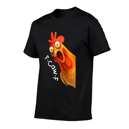 Funny F-Caw-F Chicken FCAWF Chicken Men Women  Rolled Sleeves T-Shirt