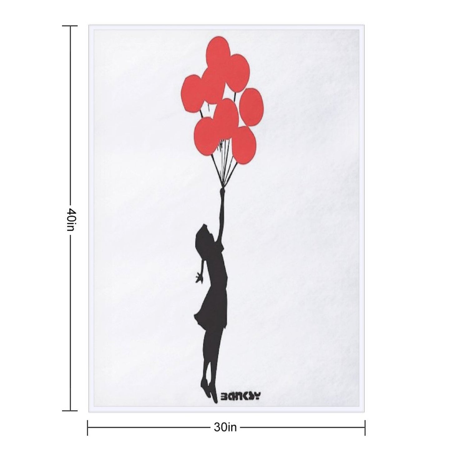 Banksy - Balloon Girl Throw Blanket
