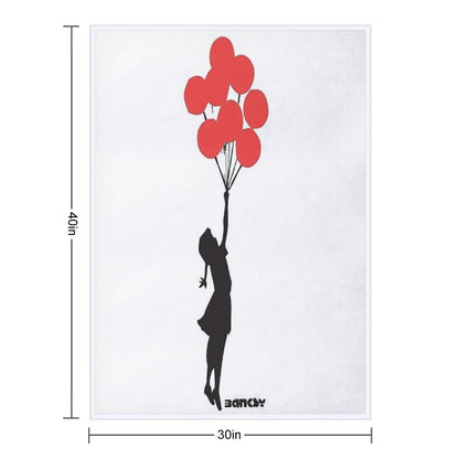 Banksy - Balloon Girl Throw Blanket