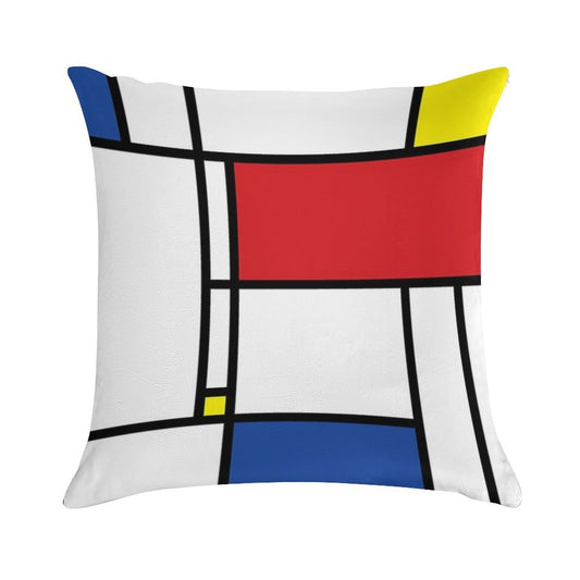 Mondrian Minimalist De Stijl Modern Art © Fatfatin Soft Easy Maintenance Throw Pillow