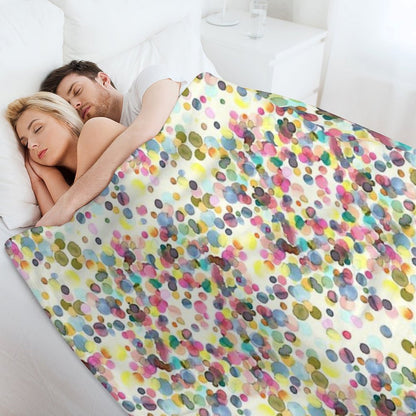 Color Drops Throw Blanket