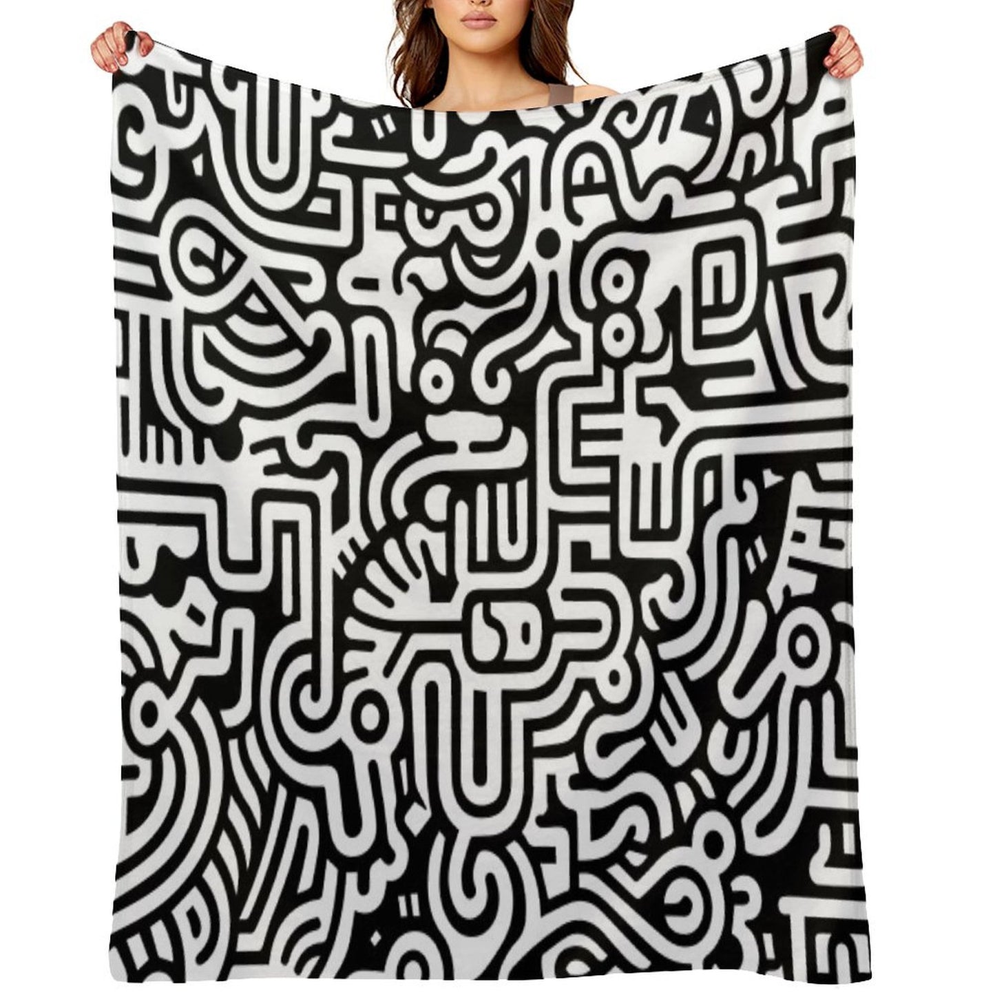 Pop Art Abstract Throw Blanket