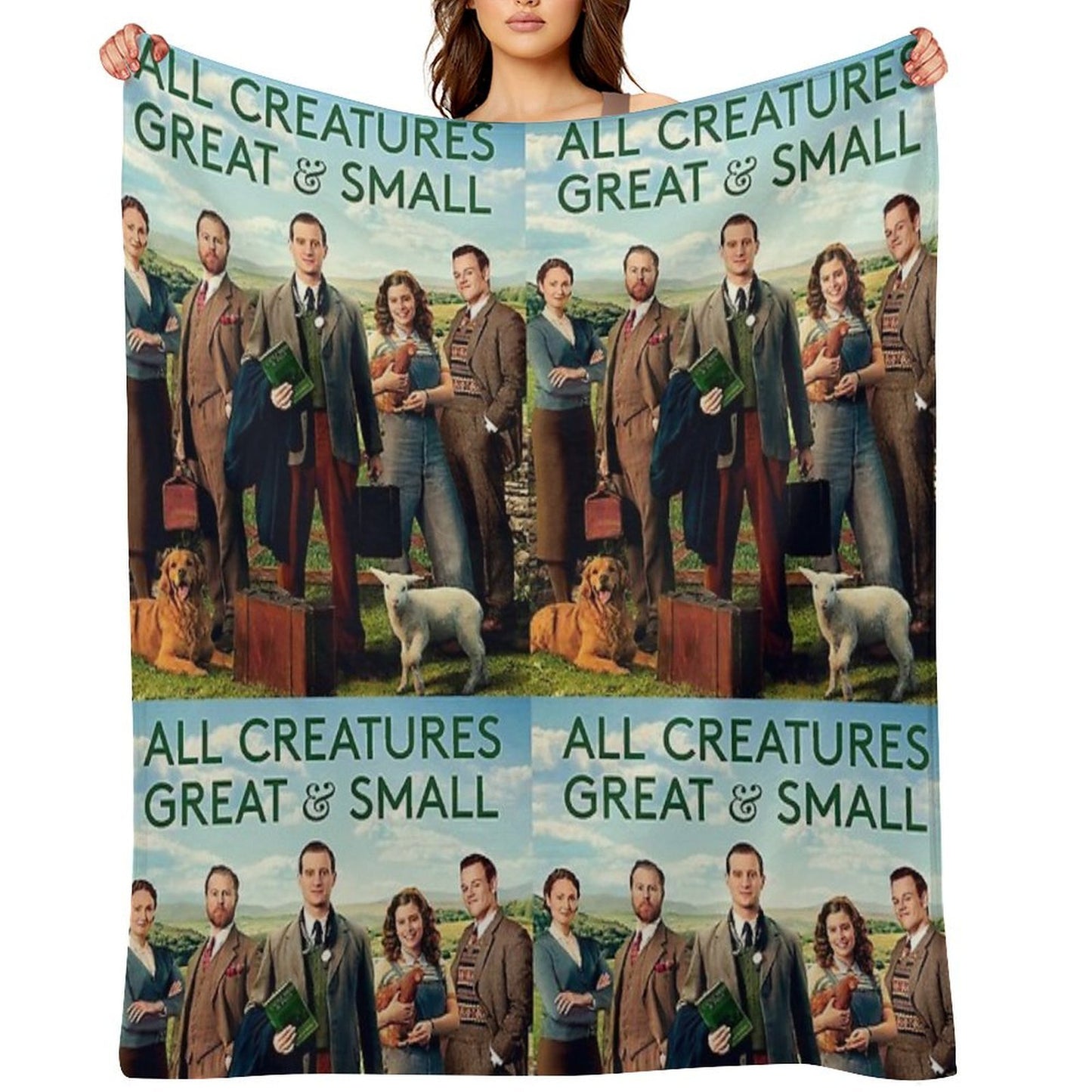 All Creatures Great And Small Vintage Throw Blanket