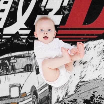 Initial D Deep Forest Drifting AE86 Takumi Raceway Throw Blanket