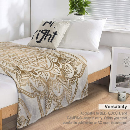 Flower of Life in Lotus - Pastel Golds And Canvas Throw Blanket