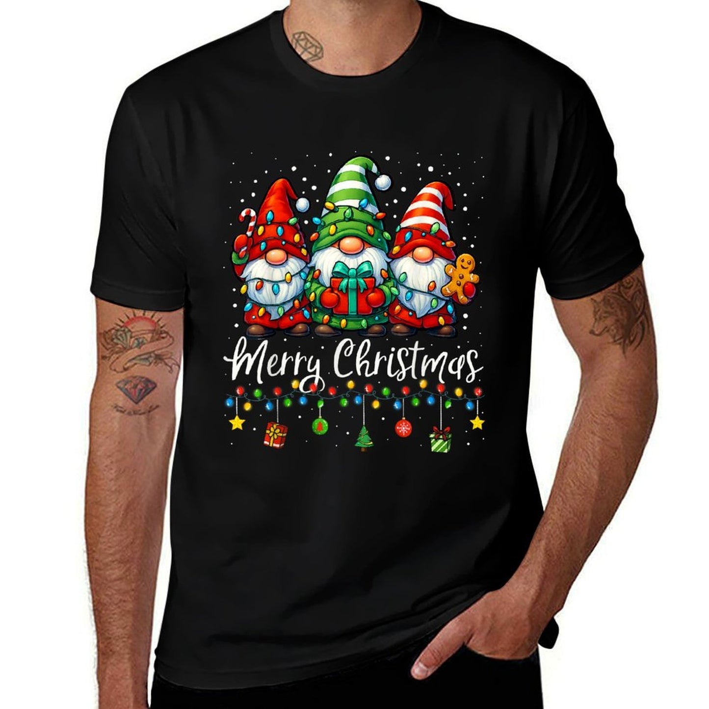 Gnomes Xmass Merry Christmas Gnome Men Women Kids  Breathable T-Shirt