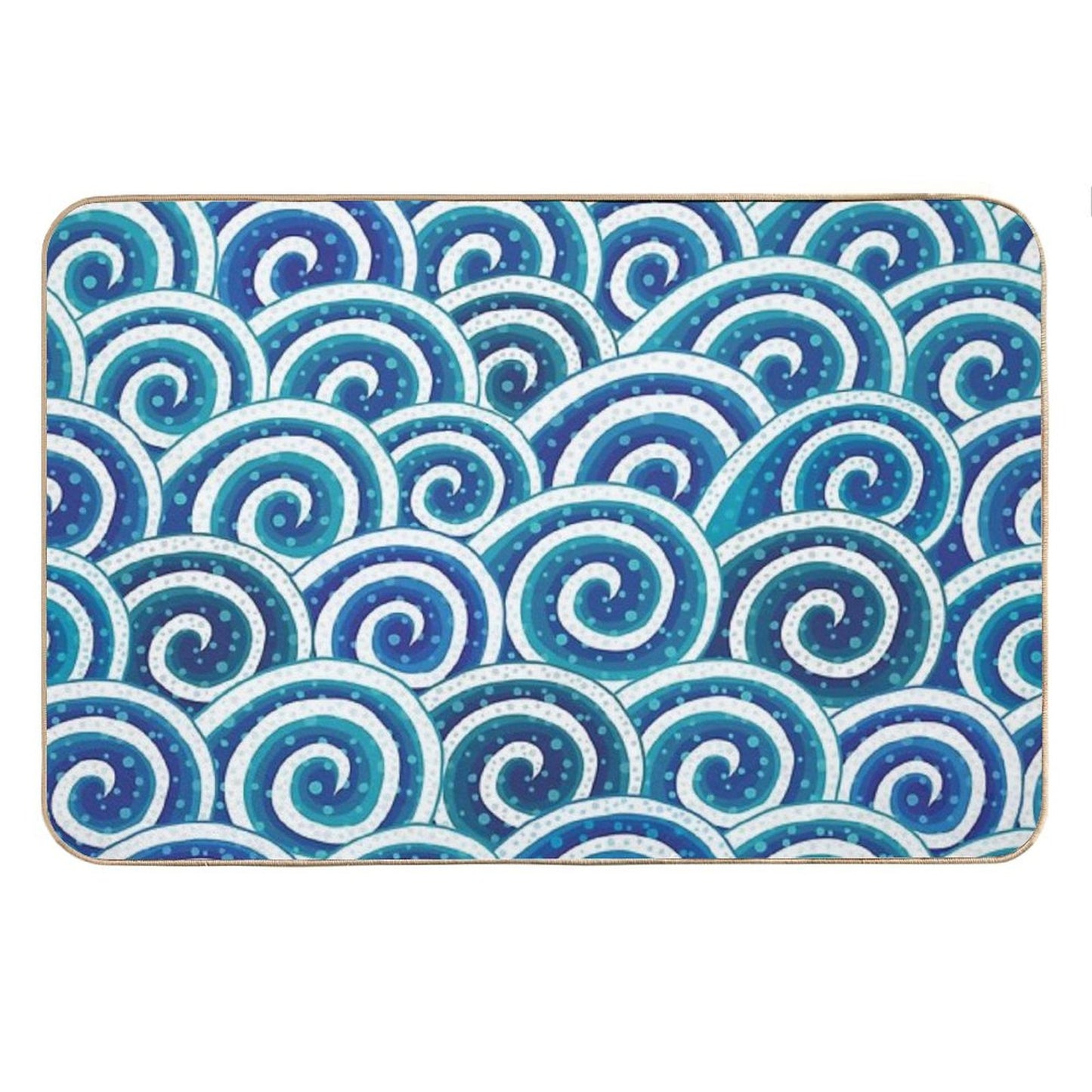 Waves And Waves Bath Mat