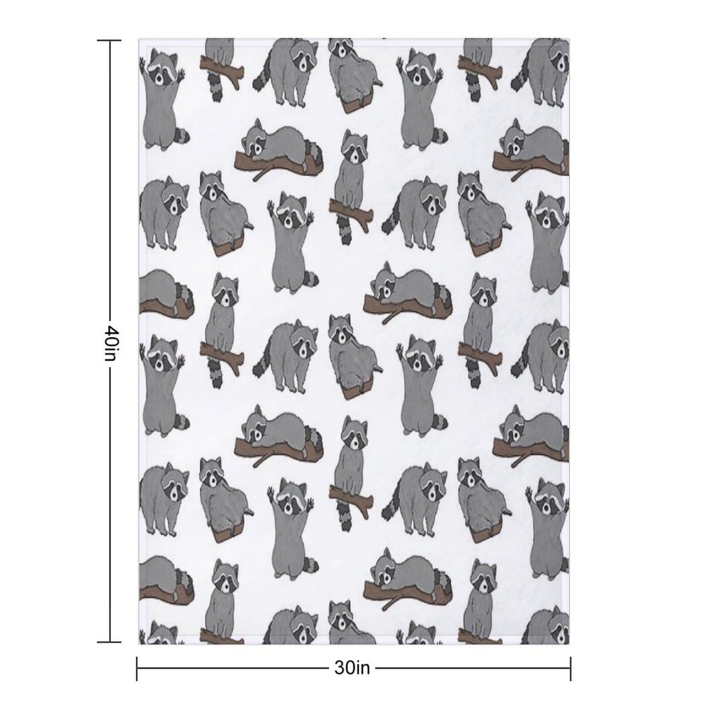Raccoons Throw Blanket